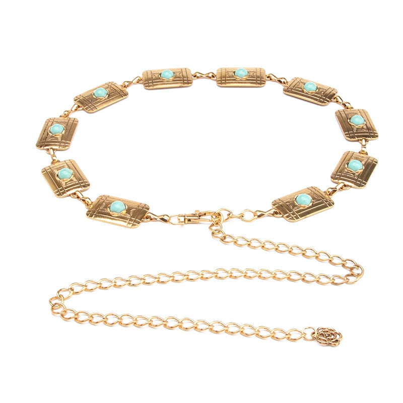 Kovinski kaiš za struk, duljina 105 cm, dizajn s jednim petljom, svestran stil za žene, proljeće 2025