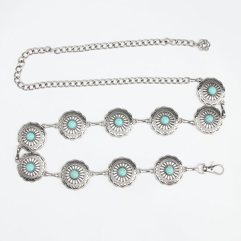 Kovinski kaiš za struk, duljina 105 cm, dizajn s jednim petljom, svestran stil za žene, proljeće 2025