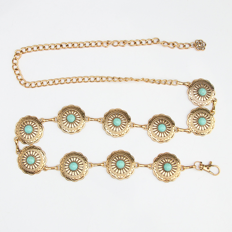 Kovinski kaiš za struk, duljina 105 cm, dizajn s jednim petljom, svestran stil za žene, proljeće 2025