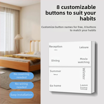 Inteligentný bezdrôtový spínač s Bluetooth Mesh, pripojený k aplikácii Mijia, dvojité ovládanie, bez kabeláže