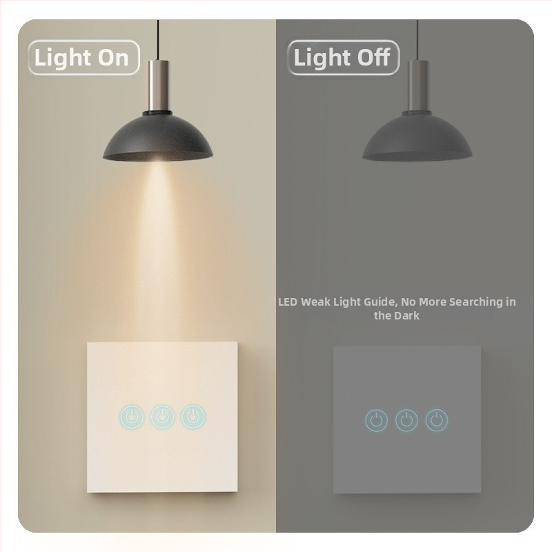 Έξυπνος διακόπτης τοίχου σε πάνελ με οθόνη αφής, WiFi, απομακρυσμένο έλεγχο και φωνητικό έλεγχο