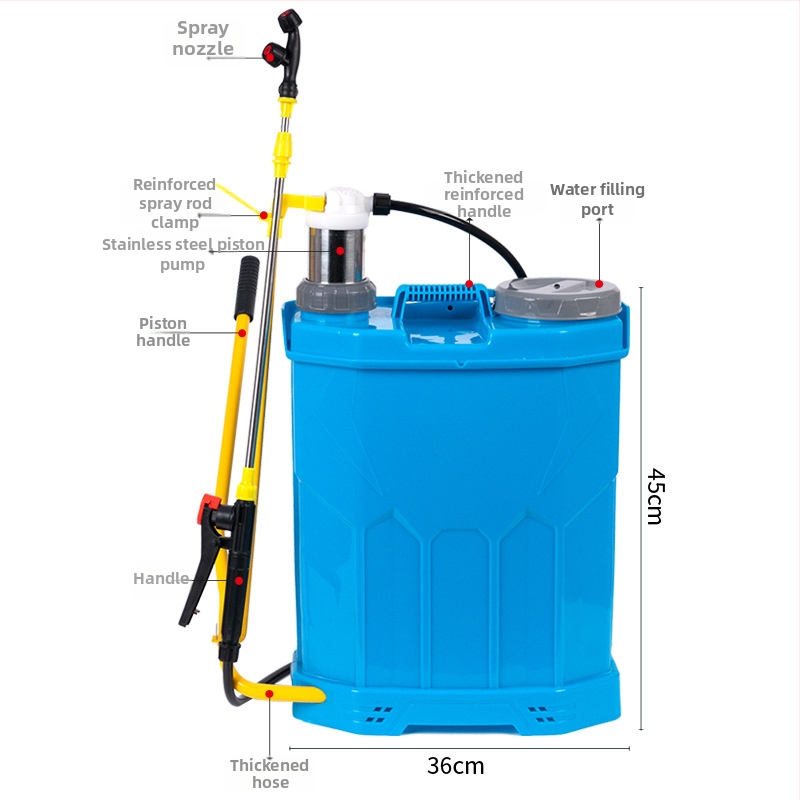 Χειροκίνητος ψεκαστήρας γεωργίας σε σακίδιο - ψεκαστήρας με χειροκίνητη άντληση, μικρό μοντέλο για κήπους με λαχανικά, παχυνμένος ψεκαστήρας υψηλής πίεσης για απολύμανση