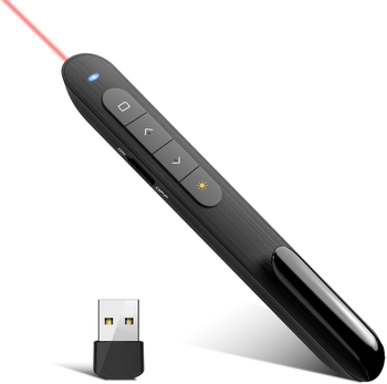 DOOSL laserski flip pen za PPT, s bežičnim pokazivačem i daljinskim upravljačem, kućište PC+ABS