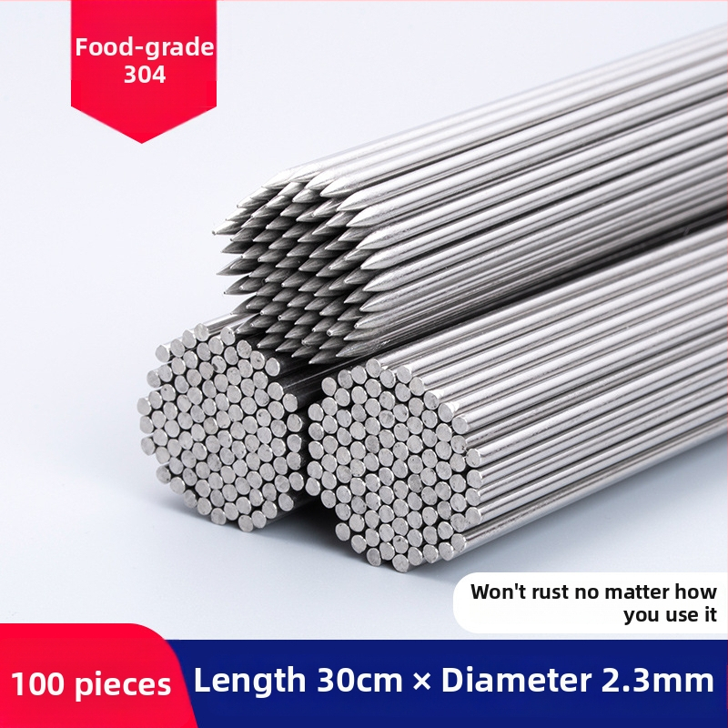 Harden 304 nerezová oceľ kruhové špízy na grilovanie – jahňacie špízy, grilovacie vidličky