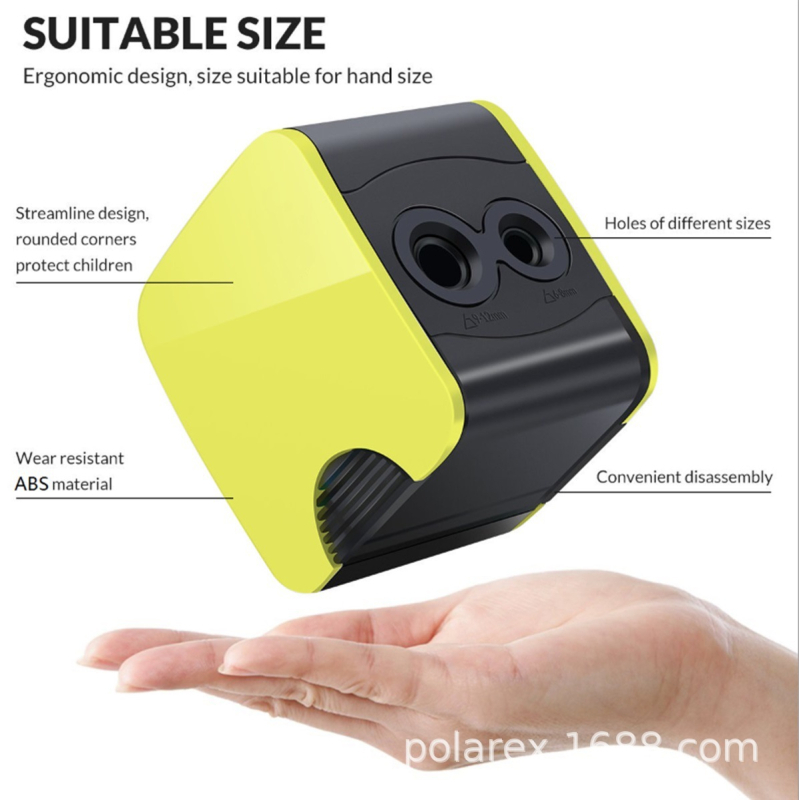 Polarex ES816 Električni oštrač olovaka, USB napajanje, automatski, plastično kućište, težina 268 g