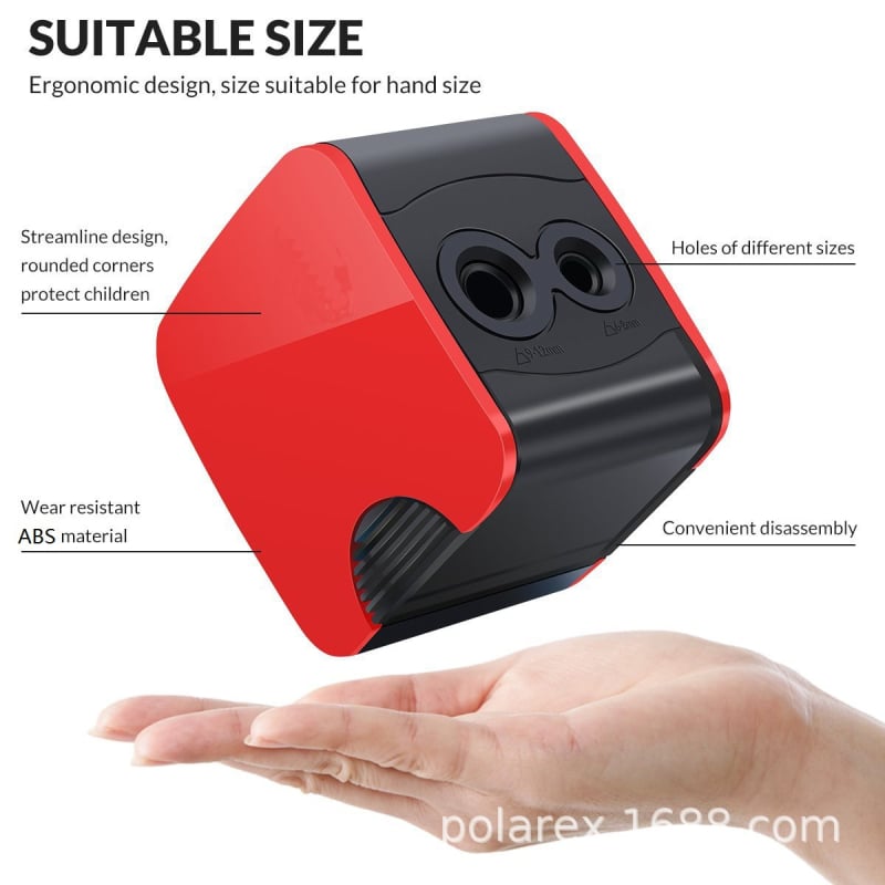 Polarex ES816 Električni oštrač olovaka, USB napajanje, automatski, plastično kućište, težina 268 g