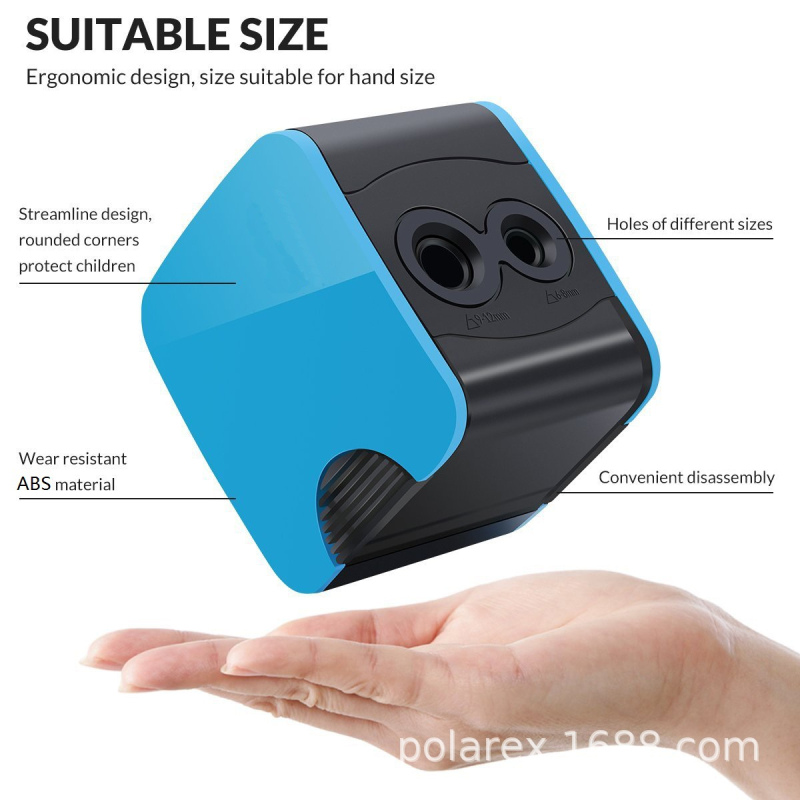 Polarex ES816 Električni oštrač olovaka, USB napajanje, automatski, plastično kućište, težina 268 g
