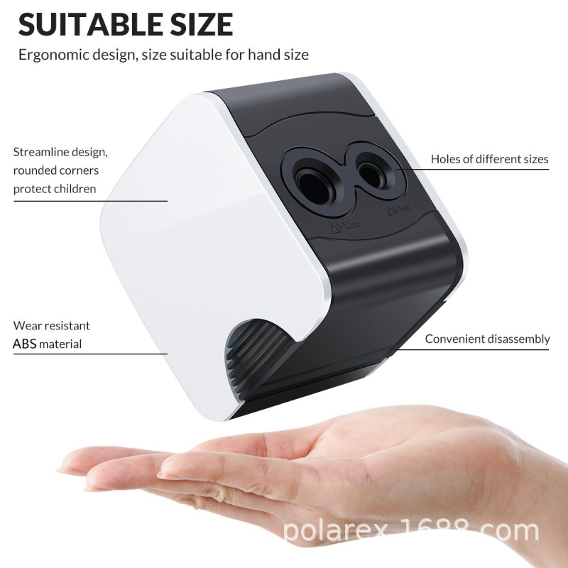 Polarex ES816 Električni oštrač olovaka, USB napajanje, automatski, plastično kućište, težina 268 g