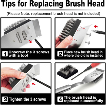 LINDAWO Nehrđajući čelik BBQ set četki za čišćenje, 16 kom.