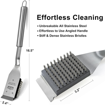 LINDAWO Nehrđajući čelik BBQ set četki za čišćenje, 16 kom.