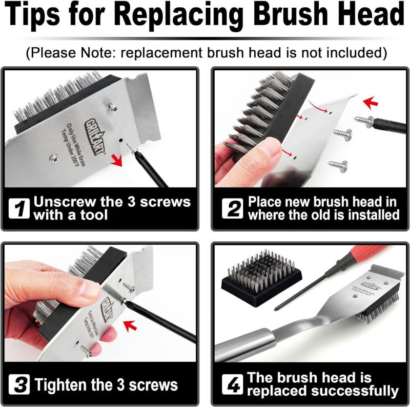 LINDAWO Nehrđajući čelik BBQ set četki za čišćenje, 16 kom.