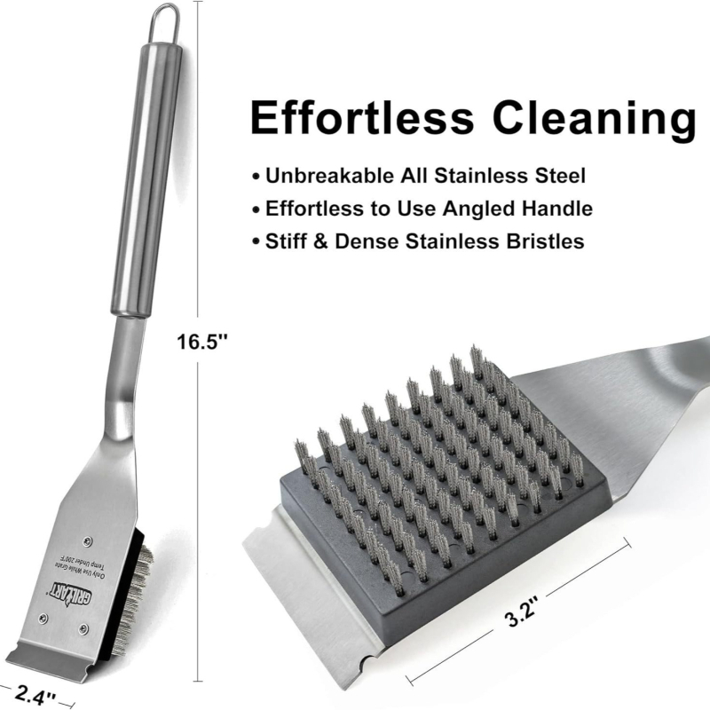 LINDAWO Nehrđajući čelik BBQ set četki za čišćenje, 16 kom.