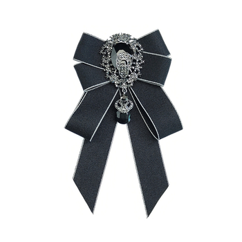 Geometrijska leptir mašna s rhinestones i perlama, unisex, ručna izrada, podesivi remen