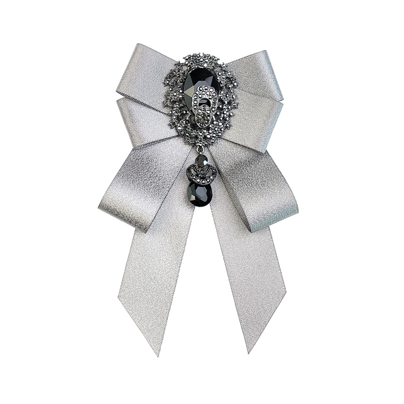 Geometrijska leptir mašna s rhinestones i perlama, unisex, ručna izrada, podesivi remen