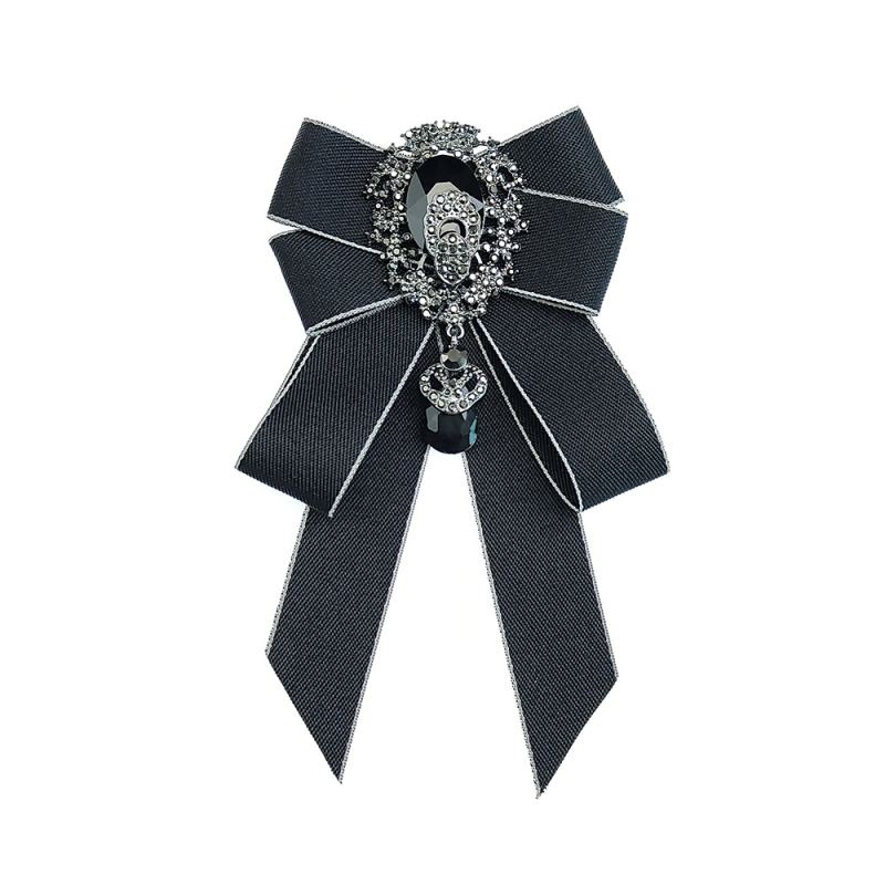 Geometrijska leptir mašna s rhinestones i perlama, unisex, ručna izrada, podesivi remen