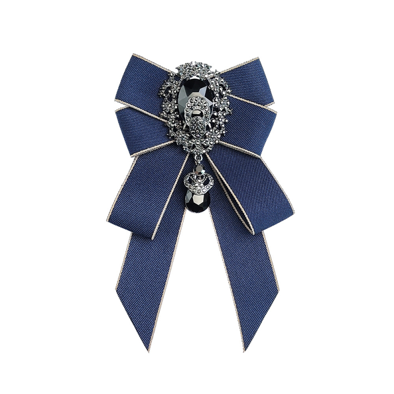 Geometrijska leptir mašna s rhinestones i perlama, unisex, ručna izrada, podesivi remen
