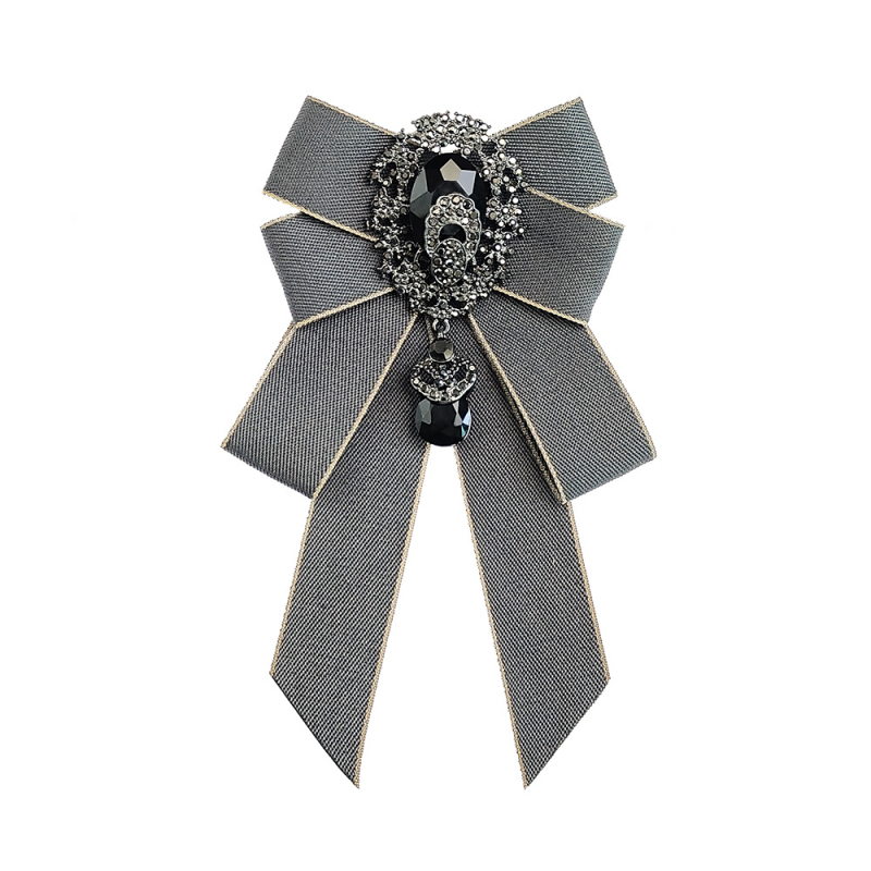 Geometrijska leptir mašna s rhinestones i perlama, unisex, ručna izrada, podesivi remen