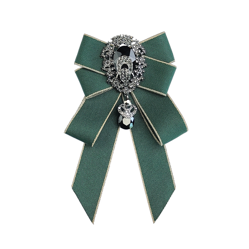 Geometrijska leptir mašna s rhinestones i perlama, unisex, ručna izrada, podesivi remen