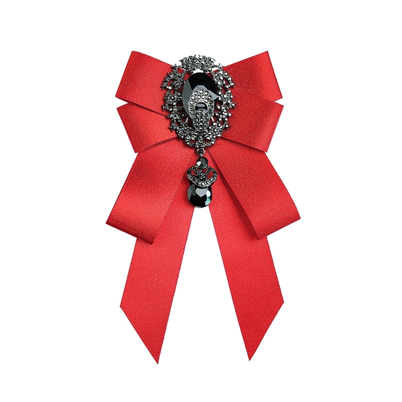 Geometrijska leptir mašna s rhinestones i perlama, unisex, ručna izrada, podesivi remen