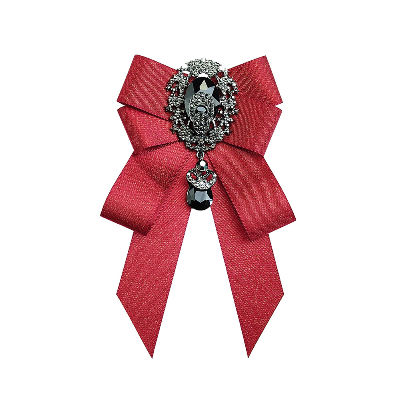 Geometrijska leptir mašna s rhinestones i perlama, unisex, ručna izrada, podesivi remen