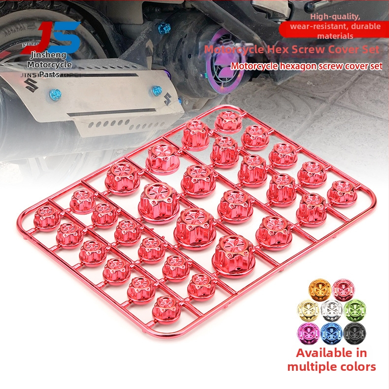 Kryt skrutky na motocykel - ryžového tvaru ABS plast, dekoratívne, značka JS