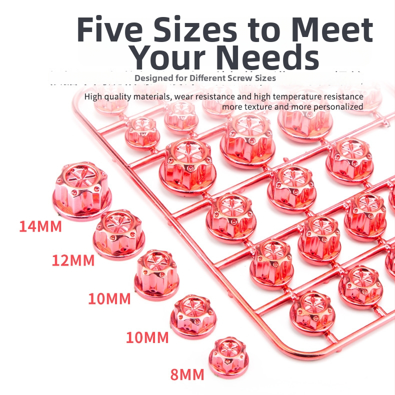 Kryt skrutky na motocykel - ryžového tvaru ABS plast, dekoratívne, značka JS