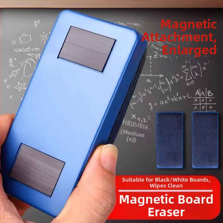 Magnetická guma na tabuľu s dvojfunkčnou hubou, flanelová zadná strana, bez prachu