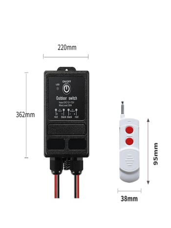 Inteligentni vodootporni bežični prekidač za vanjsku upotrebu, 12V DC, daljinsko upravljanje