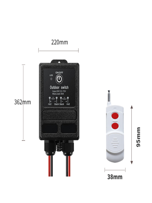 Inteligentni vodootporni bežični prekidač za vanjsku upotrebu, 12V DC, daljinsko upravljanje