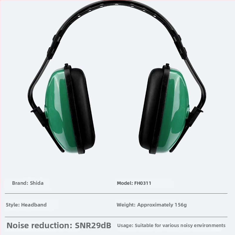 Slúchadlá na hlavu s priemyselnou úrovňou materiálu, zvuková izolácia a tlmenie hluku, výstelka zo zvukovo izolujúcej peny, vhodné do tovární