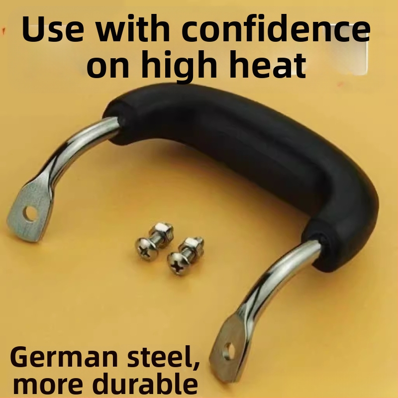 Rukoväť na panvicu, drevená, proti popáleniu, tepelne odolná, s dvomi otvormi pre liatinové panvice