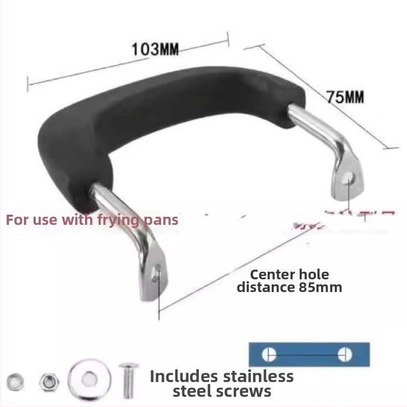 Rukoväť na panvicu, drevená, proti popáleniu, tepelne odolná, s dvomi otvormi pre liatinové panvice