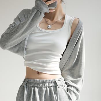 Γυναικείο αμάνικο τοπ, καλοκαίρι 2025, νέο μοντέλο, κατάλληλο για εσωτερική επένδυση, κρύβει τα πλαϊνά του στήθους, μονόχρωμο, φαρδύ λουράκι για το κάτω μέρος