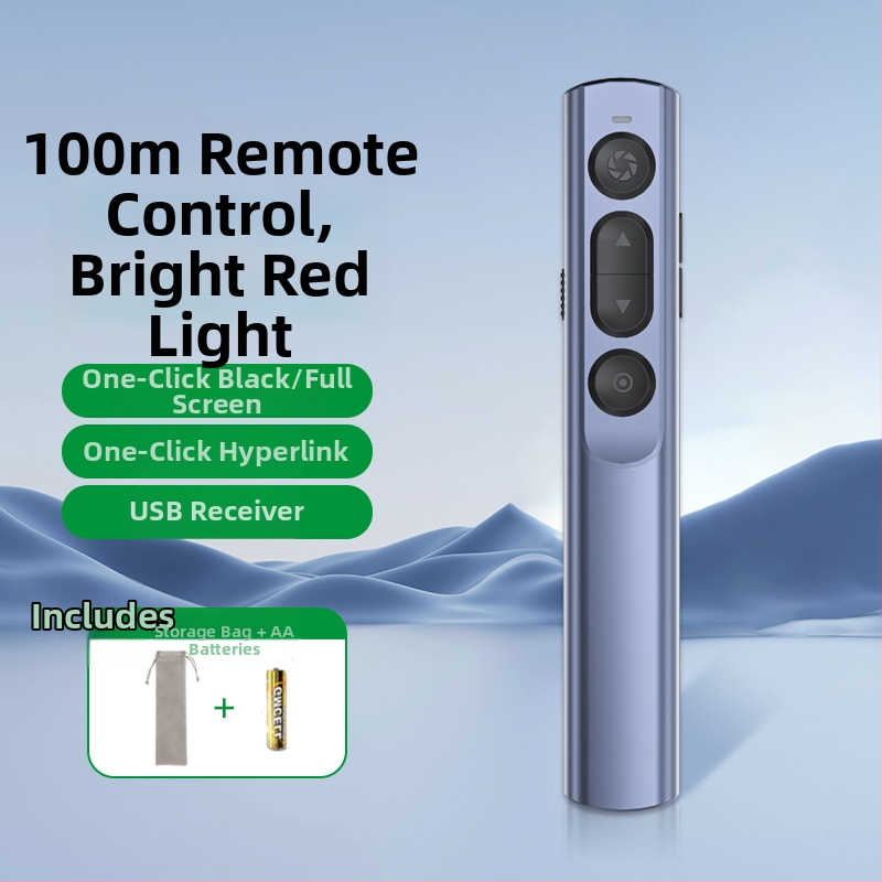 Weige stilou pentru derularea paginilor din aliaj de aluminiu, telecomandă electronică plug-and-play și indicator laser PPT