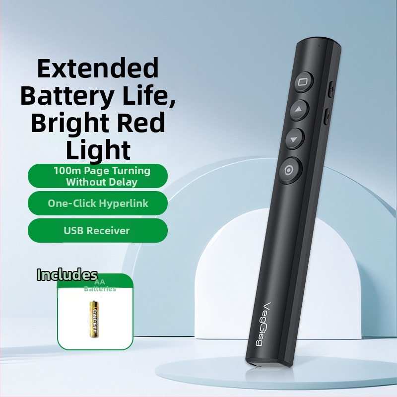 Weige stilou pentru derularea paginilor din aliaj de aluminiu, telecomandă electronică plug-and-play și indicator laser PPT