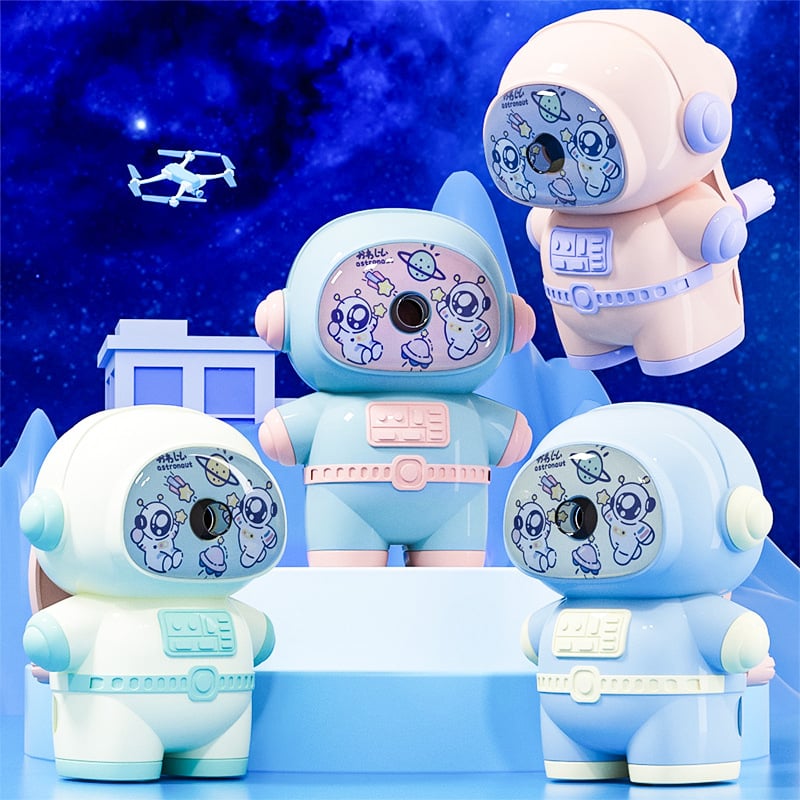 Oštrilica za olovke u obliku astronauta, ručno pokretanje, model 7860, plastika, težina 130 g