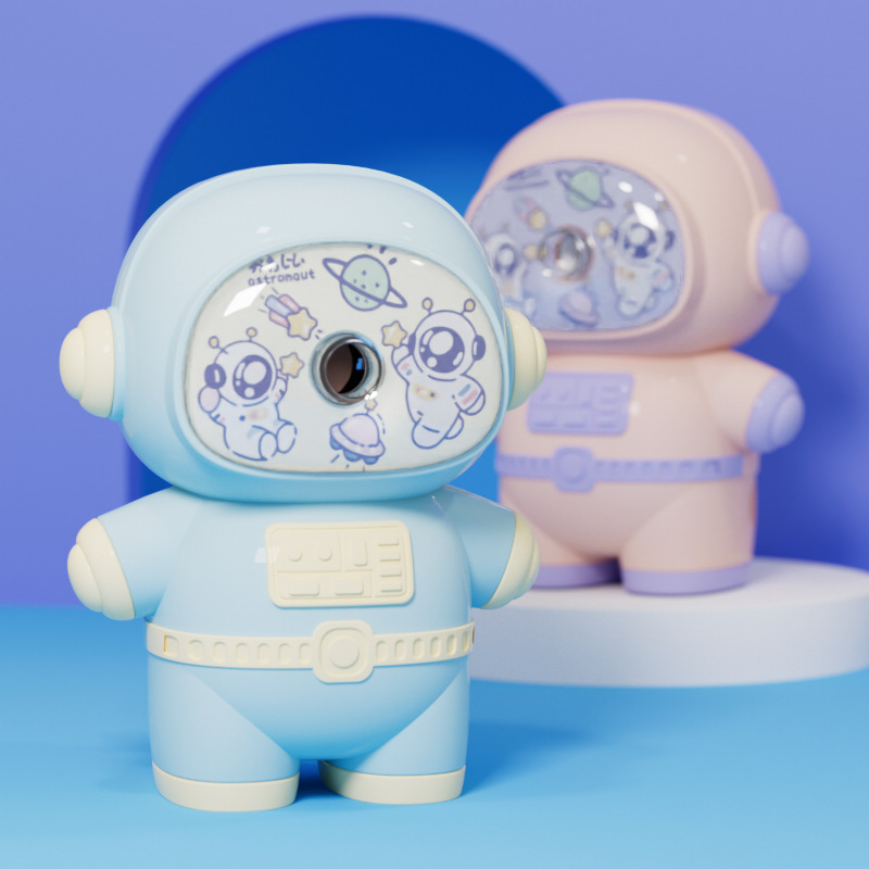 Oštrilica za olovke u obliku astronauta, ručno pokretanje, model 7860, plastika, težina 130 g