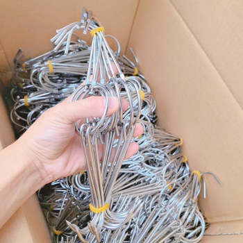 Ανοξείδωτος Γάντζος BBQ για το Ψήσιμο Πάπιας – Διπλός Γάντζος με Δαχτυλίδι, Επαναχρησιμοποιούμενη Κρεμάστρα Κρέατος στην Κουζίνα