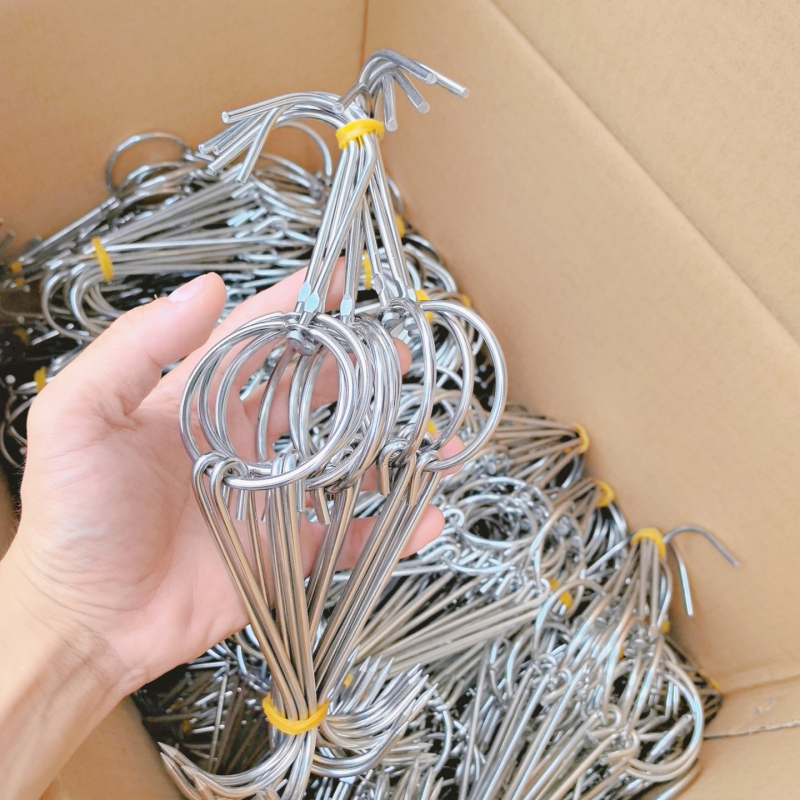 Ανοξείδωτος Γάντζος BBQ για το Ψήσιμο Πάπιας – Διπλός Γάντζος με Δαχτυλίδι, Επαναχρησιμοποιούμενη Κρεμάστρα Κρέατος στην Κουζίνα