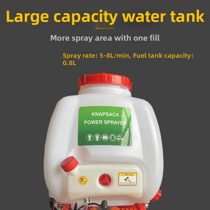 Benzínový batohový postrekovač, dvojtaktný motor, vysokotlaková pumpa, objem 25L/20L, pre ochranu rastlín
