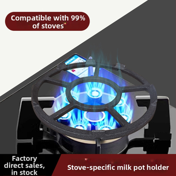 Chaoyu Zliatiny železný stojan na hrnce pre plynový sporák — univerzálny so 4 alebo 5 zubami, vhodný pre WOK a mliečny hrniec, moderný minimalistický dizajn