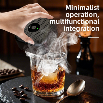 Qt Elektrický fajčiar na whiskey a koktejly – bar set, 6 dielov, plastové prevedenie, prémiová kvalita, spustenie 2025.3