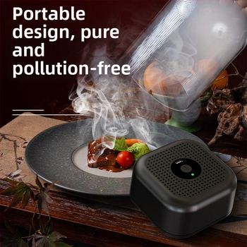 Qt Elektrický fajčiar na whiskey a koktejly – bar set, 6 dielov, plastové prevedenie, prémiová kvalita, spustenie 2025.3