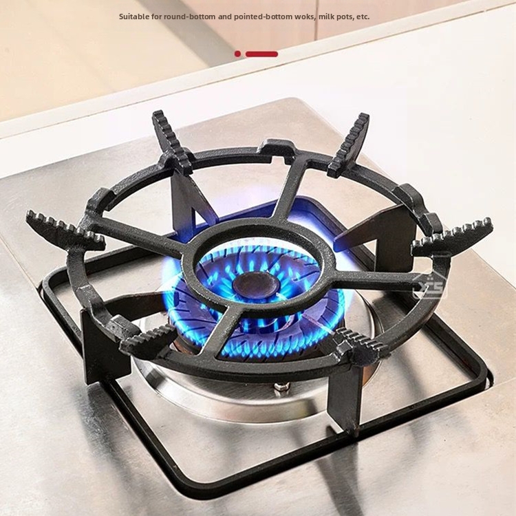 Držiak na plynový varič a vešiak na hrnce z liatiny, protišmykový povrch, univerzálny, model TY-608, zabudovaná montáž