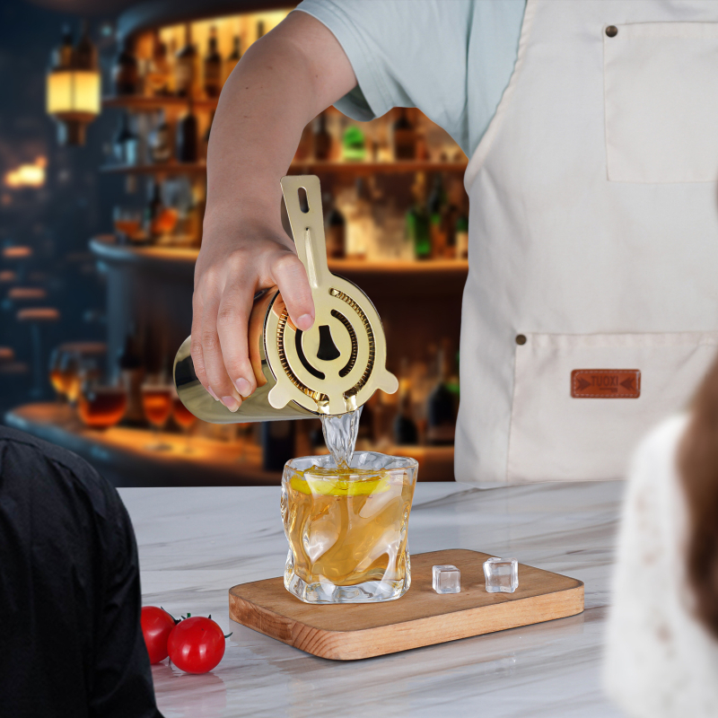 Set shaker pentru cocktailuri, 3 piese, oțel inoxidabil 304, Boston shaker, stil modern minimalist