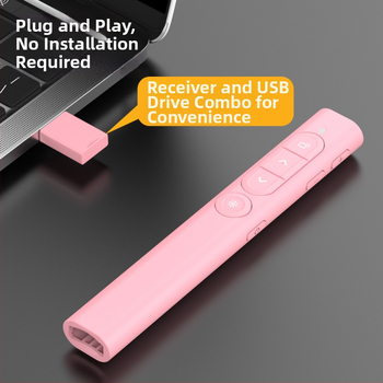 Vezeték nélküli PPT prezentáló toll Bluetooth BLE-vel, 650 nm lézer, lézeres távolság 100, akkumulátor élettartam >20 óra, szilikon gombok, márka Utoπ