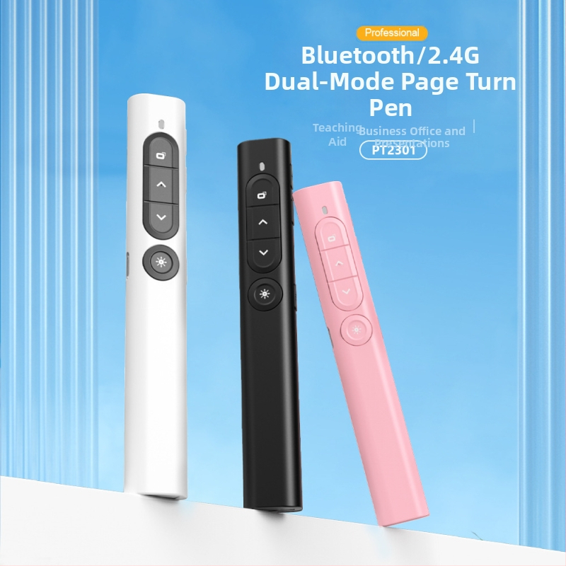 Vezeték nélküli PPT prezentáló toll Bluetooth BLE-vel, 650 nm lézer, lézeres távolság 100, akkumulátor élettartam >20 óra, szilikon gombok, márka Utoπ