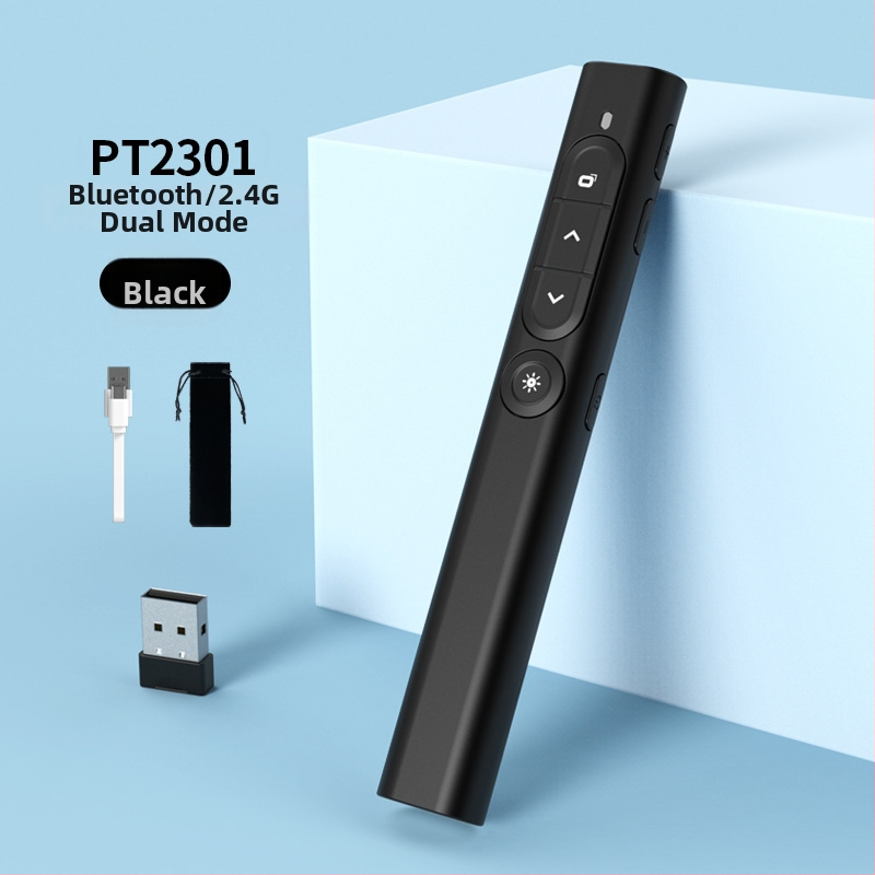 Vezeték nélküli PPT prezentáló toll Bluetooth BLE-vel, 650 nm lézer, lézeres távolság 100, akkumulátor élettartam >20 óra, szilikon gombok, márka Utoπ