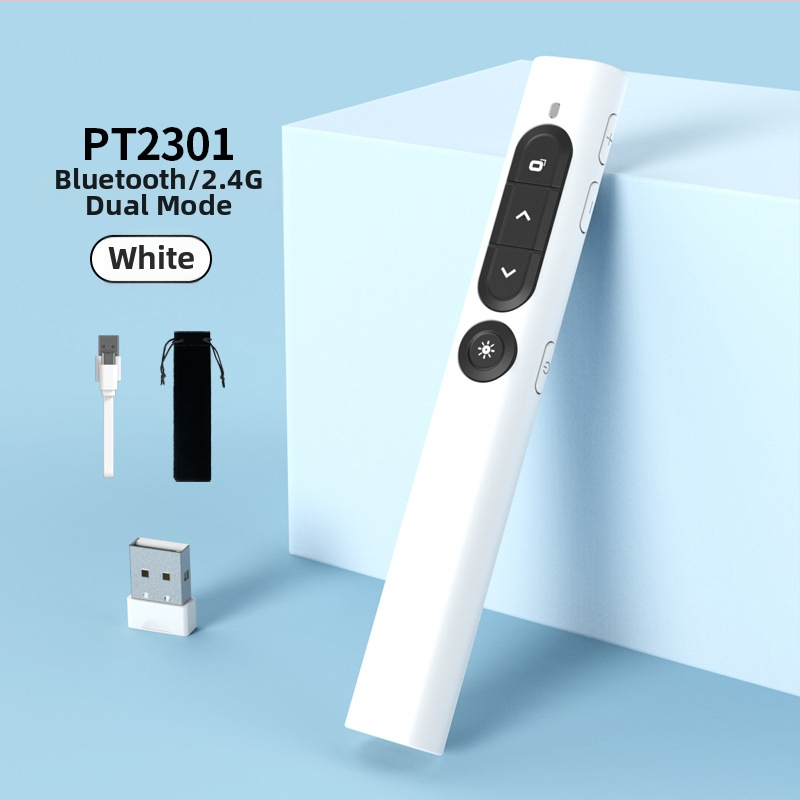 Vezeték nélküli PPT prezentáló toll Bluetooth BLE-vel, 650 nm lézer, lézeres távolság 100, akkumulátor élettartam >20 óra, szilikon gombok, márka Utoπ