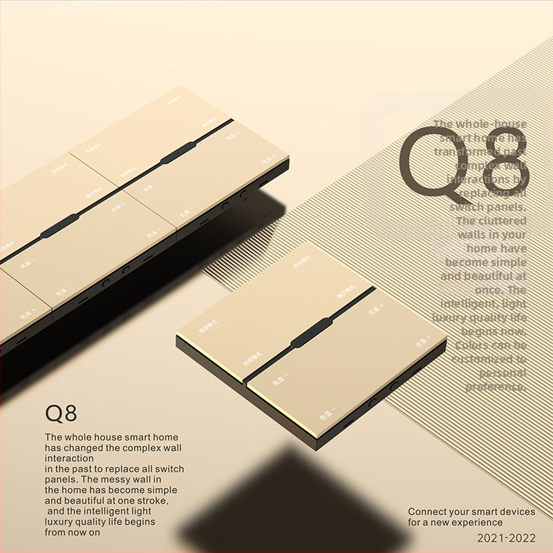 Zigbee bezdrôtový diaľkový spínač s ôsmimi tlačidlami pre stmavenie a scénami